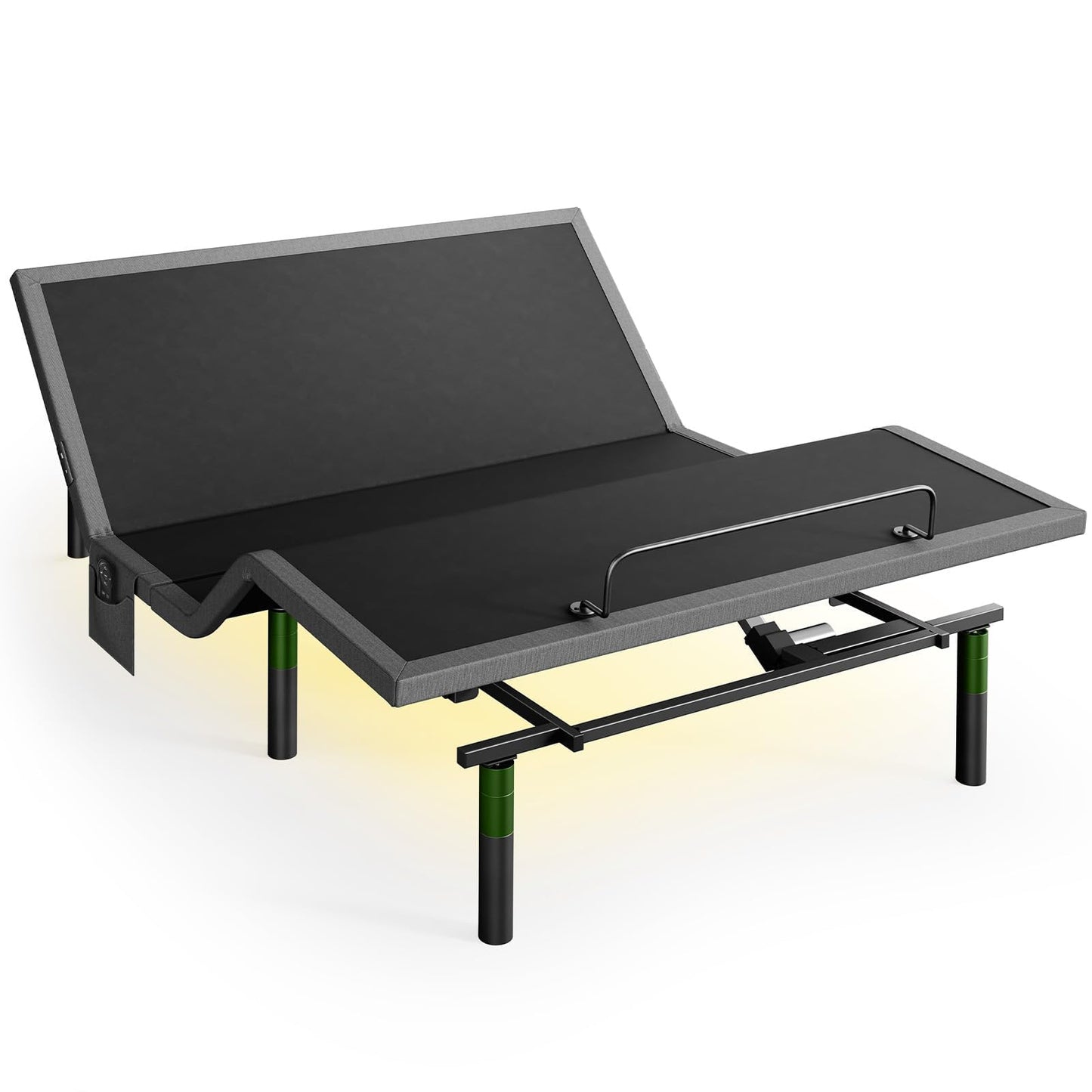 Marsail Adjustable Bed Base Frame, 4 Ports USB A&C Adjustable Bed Base with Under-Bed Nightlight, 3 Minutes Fast Assembly