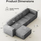 Marsail Modular Sofa, Corduroy Cloud Couches with Deep Seats and High-Back Design, Modular Sectional Sofa for Living Room
