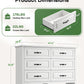 Marsail 6-Drawer Farmhouse Dresser, Solid Wood Storage Space, Sturdy Wide Chest with Smooth Glide Drawers & Anti-Slip Kit, for Bedroom or Hallway, White