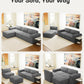 Marsail Modular Sofa, Corduroy Cloud Couches with Deep Seats and High-Back Design, Modular Sectional Sofa for Living Room