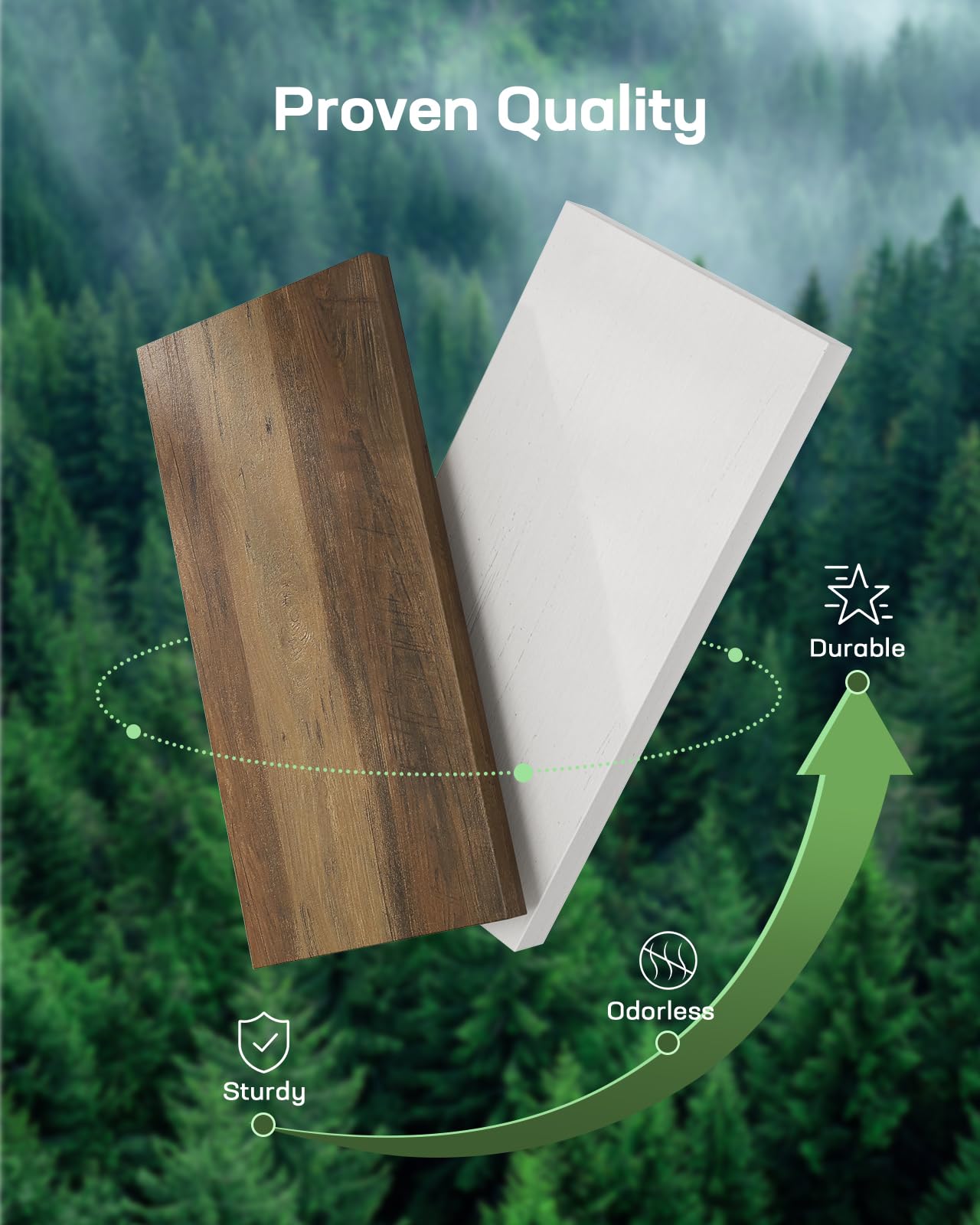 Marsail 7-Drawer Farmhouse Dresser, Solid Wood Storage Space, Sturdy Wide Chest with Smooth Glide Drawers & Anti-Slip Kit, for Bedroom or Hallway, Brown&White