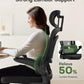 Marsail Ergonomic Office Chair with Adjustable Lumbar Support, High Back Desk Chair with 2D Headrest & Flip-Up Armrests Gaming Computer Task Chair Tilt Function Black