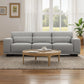 Marsail 89" Sofa, 3 Seater Couch for Living Room, Comfy Sofa with Supportive Cushion and Sturdy Frame, Easy to Clean with Removable Covers, Grey