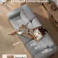 Marsail 89" Sofa, 3 Seater Couch for Living Room, Comfy Sofa with Supportive Cushion and Sturdy Frame, Easy to Clean with Removable Covers, Grey