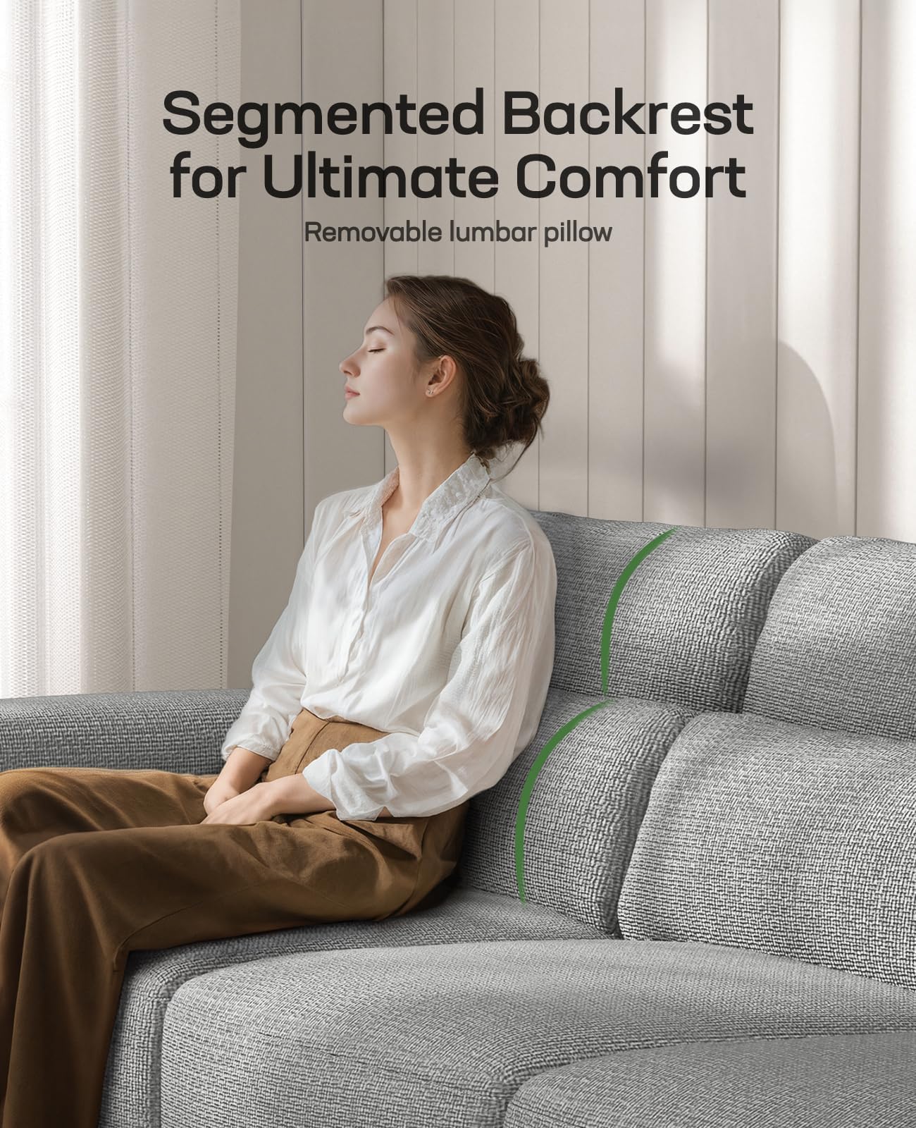 Marsail 89" Sofa, 3 Seater Couch for Living Room, Comfy Sofa with Supportive Cushion and Sturdy Frame, Easy to Clean with Removable Covers, Grey